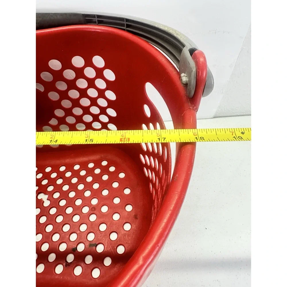 Target Store Shopping Basket Red Bullseye Logo Gray Folding Handle Retail